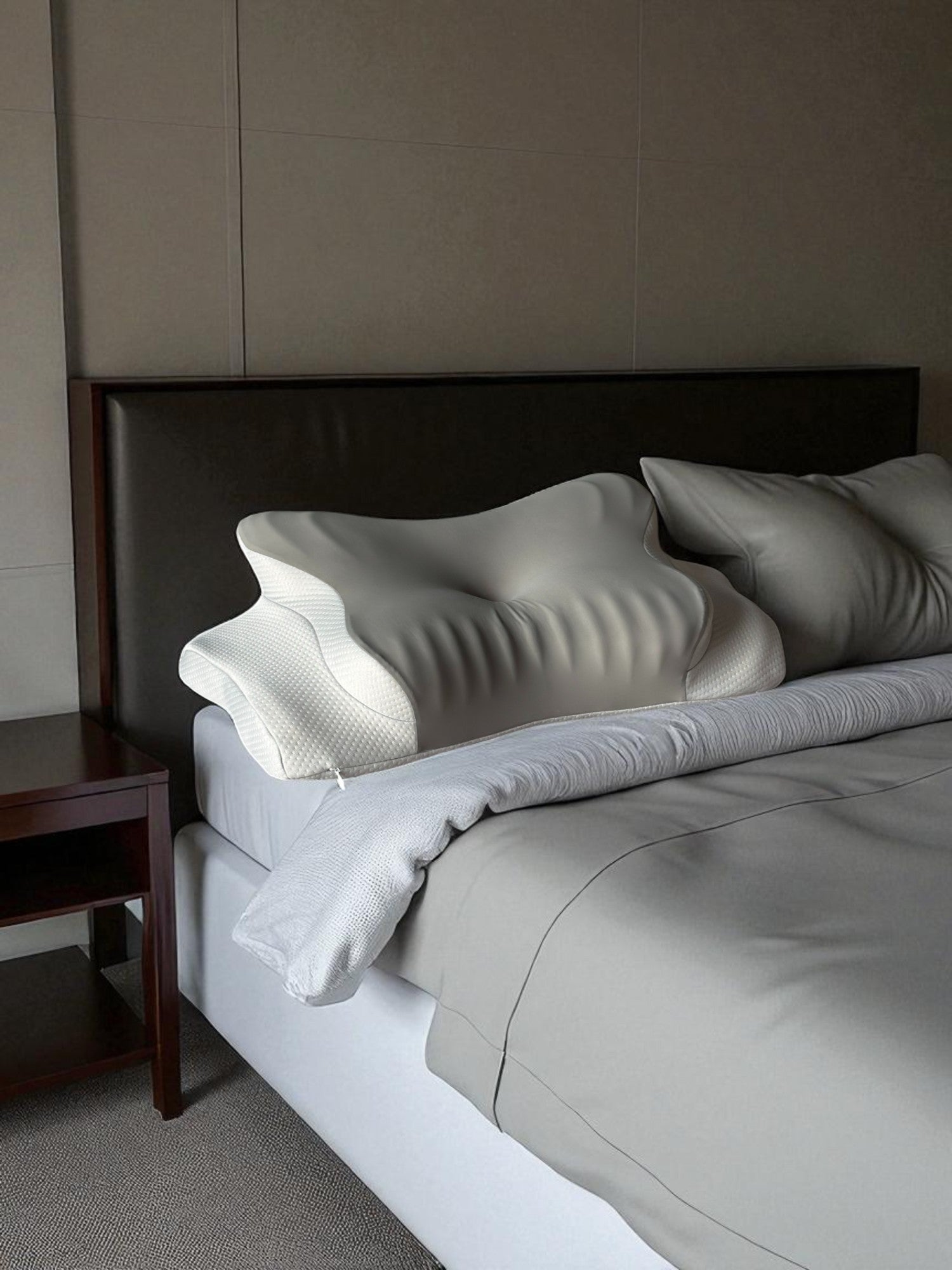 Ergonomic Memory Foam Pillow with Massage Ridges | Plush Lab