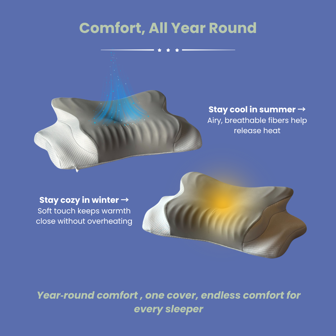 Ergonomic Memory Foam Pillow with Massage Ridges - The Better Sleep Pillow